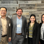 The research team awarded a $1 million, two-year grant to help revolutionize metal additive manufacturing includes, from left to right: Tao Sun, associate professor of mechanical engineering at Northwestern University; and Penn State faculty members Christopher Kube, associate professor of engineering science and mechanics; Andrea Argüelles, associate professor of engineering science and mechanics and of acoustics and affiliate of the Materials Research Institute; and Allison Beese, professor of materials science and engineering and of mechanical engineering. Credit: Provided by Chris Kube